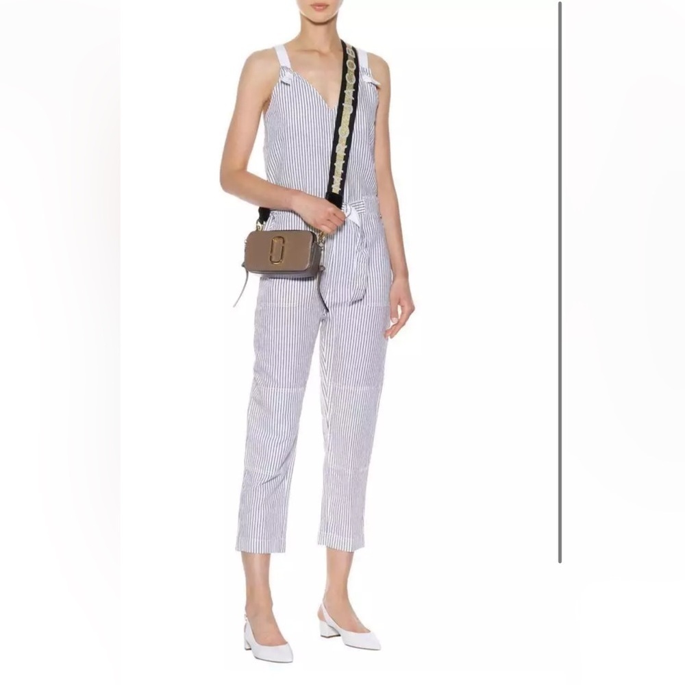 New! RAG & BONE Salute Stripe Ellen Belted Jumpsuit